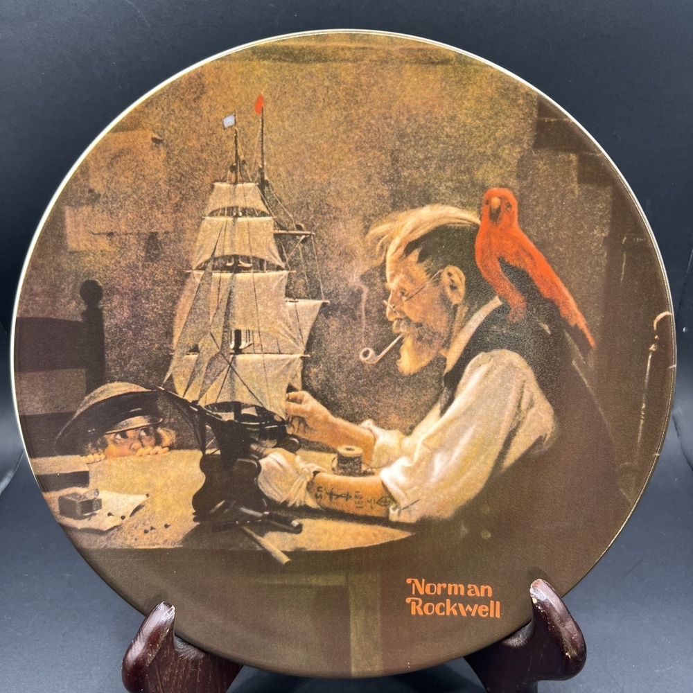 1980 Norman Rockwell The Ship Builder‎ Collector Plate By Knowles